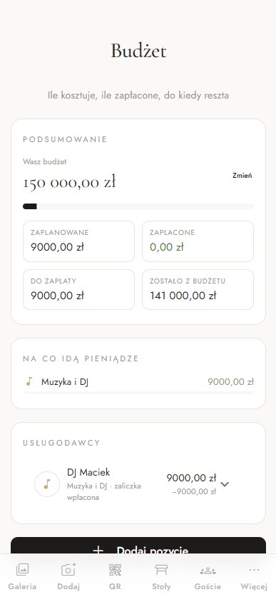 Budżet — aplikacja Scatto